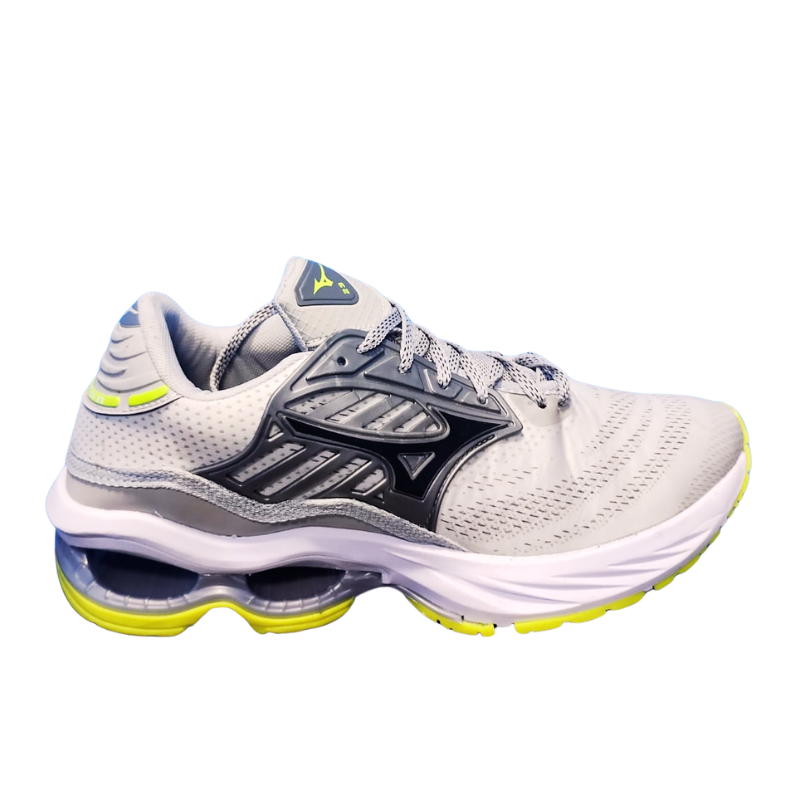 Mizuno Wave Creation 23 Cinza e Amarelo